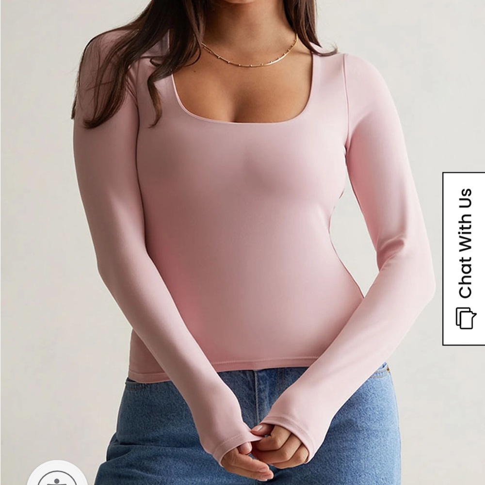 Pacsun contour scoop neck long sleeve top